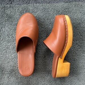 Charlotte Stone Martino Clog Mules with Wood Heel
